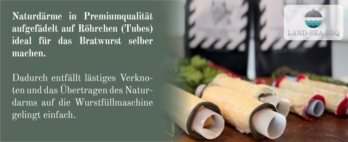 Schafsaitling 22/24 mm 18 Meter in Premiumqualität 1A getubed auf Röhrchen