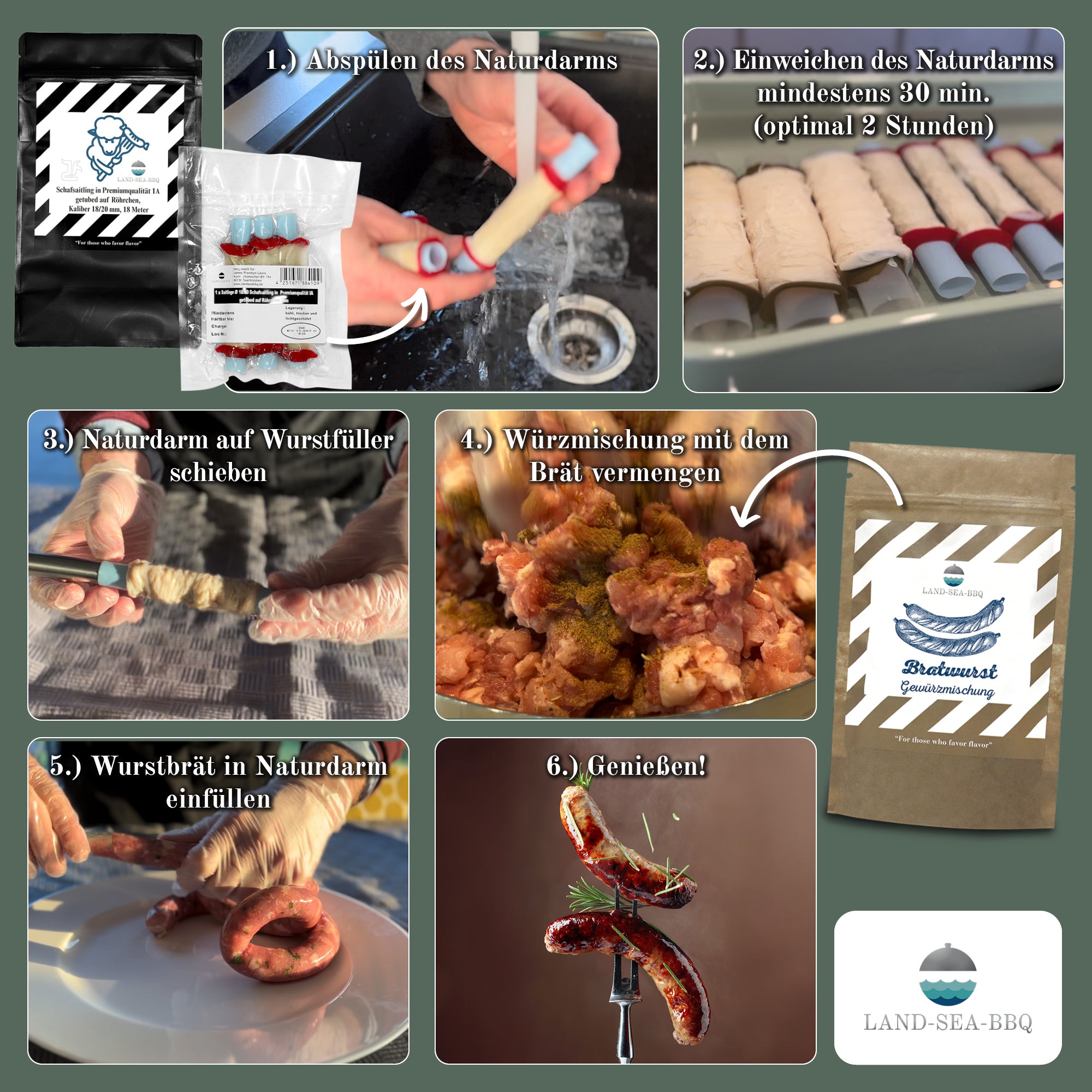 Schafsaitling 18/20 mm 18 Meter in Premiumqualität 1A getubed auf Röhrchen