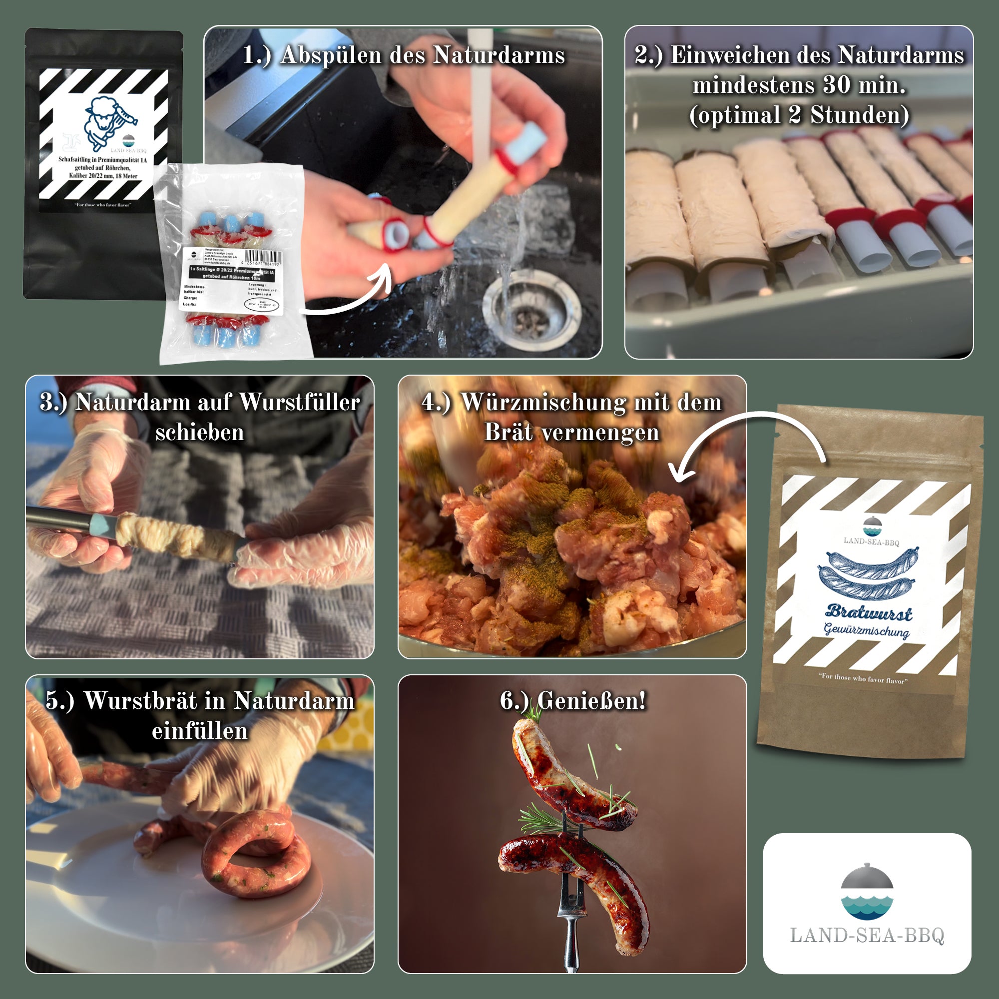 Schweinedarm 26/28 mm 18 Meter in Premiumqualität 1A getubed auf Röhrchen